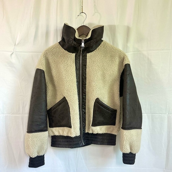 BERNIE Sherpa Aviator Bomber Jacket (M) - Picture 10 of 10